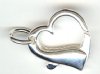 SS3072 1 20x21mm Sterling Silver Heart Clasp with 9mm Jump Ring